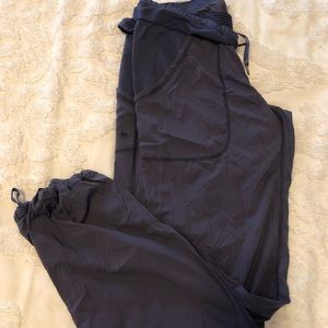 Lululemon size 6 dance studio pant with fold over waist band. Like new.